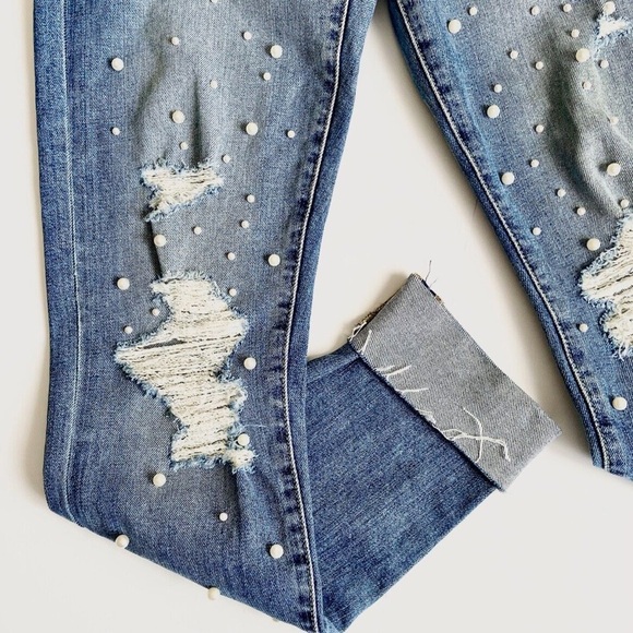 Joe’s jeans The Smith mid rise ankle straight with pearls size 24 - Picture 6 of 7